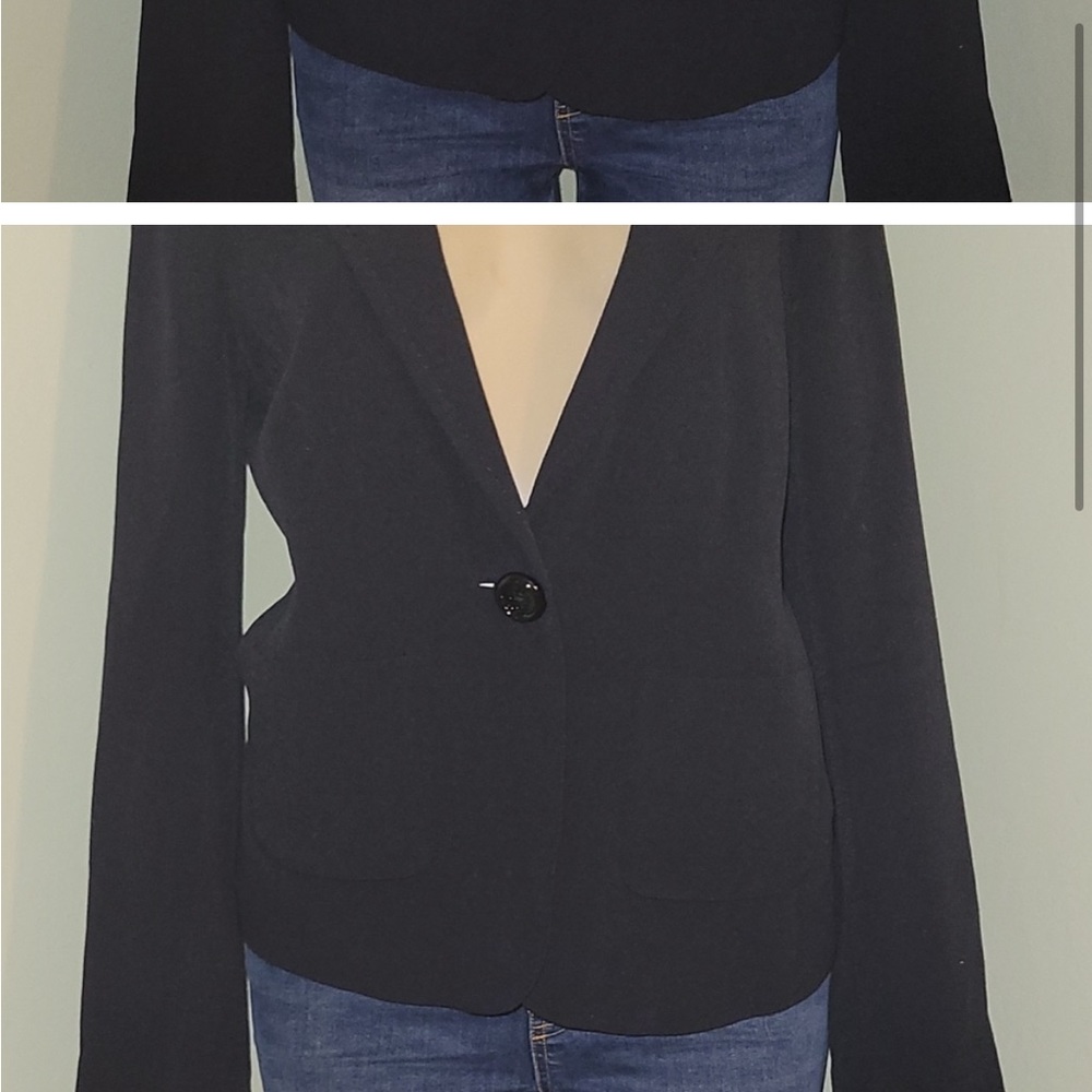 KATE SPADE CREPE BLAZER IN BLACK
